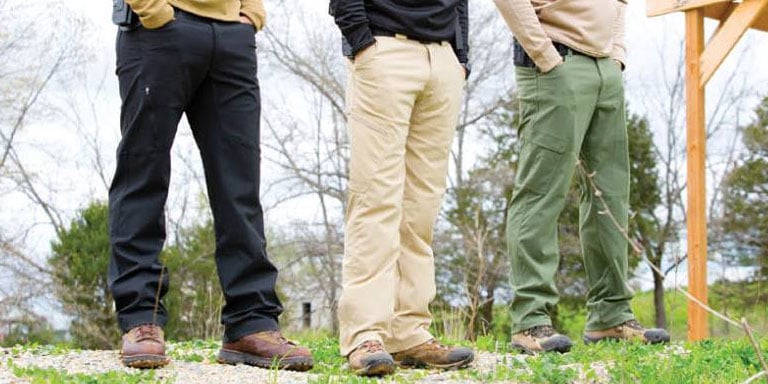 Cargo trousers with elasticated pant legs :: LICHI - Online fashion store