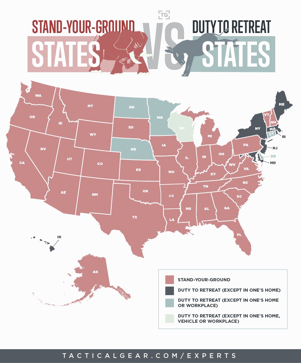 Jerrell Gentz   Stand Your Ground Law All 50 States Reviewed Infographic 