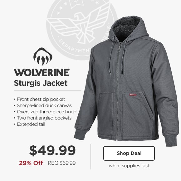 Wolverine Sturgis Jacket $49.99. 29% off REG $69.99. Shop Deal. While supplies last.