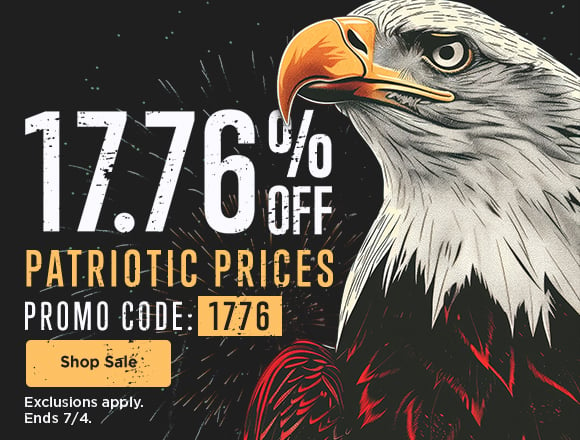17.76% off. PROMO CODE: 1776. Shop Sale. Exclusions apply. Ends 7/4.