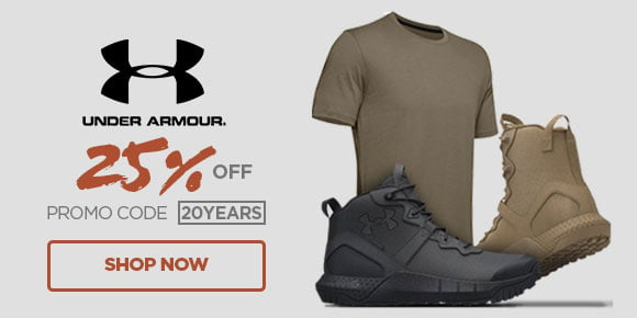 25% off Under Armour USE PROMO CODE 20YEARS