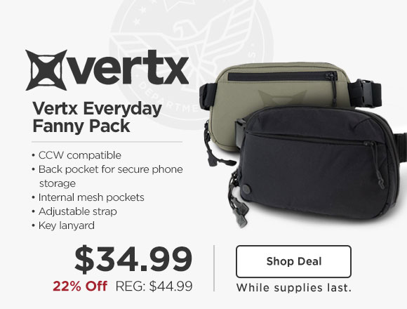22% off Vertx Everyday Fanny Pack. now $34.99.