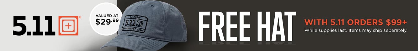 Free Hat with 5.11 Orders 99+