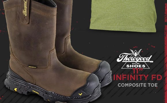 Thorogood 11inch Infinity FD composite toe. Shop Now.  COMPOSITE TOE 