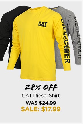  28 OFF CAT Diesel Shirt WAS $24.99 