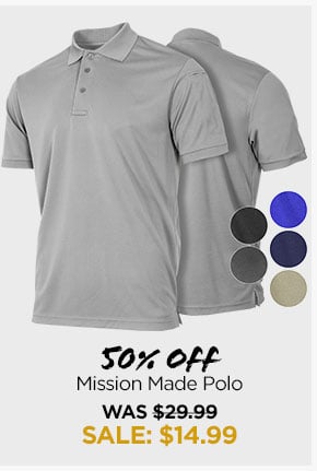 S0y off Mission Made Polo WAS $29.99 SALE: $14.99 
