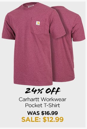  247 OFF Carhartt Workwear Pocket T-Shirt WAS $16.99 ALE: 19 90 SALE: $1 
