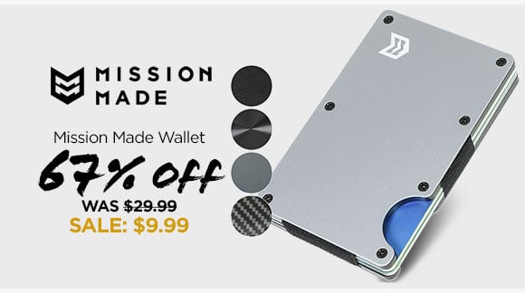g MISSION MADE Mission Made Wallet S E97ott @ WAS $29.99 SALE: $9.99 
