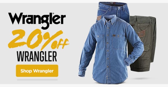 20% Off Wrangler. PROMO CODE SAVEBIG. Shop Now Wrangler o WRANGLER ' 