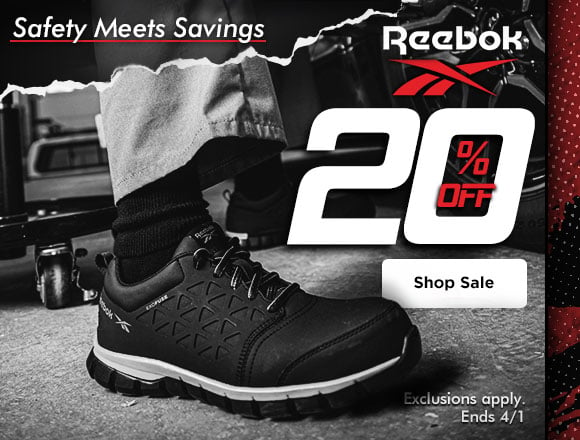 Reebok 20% off safety meets savings