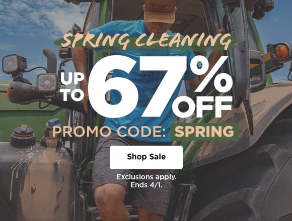 spring cleaning. up to 67% off. promo code: spring. shop sale exclusions apply. ends 4/1.