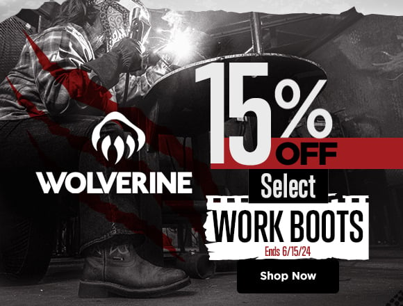 15% off select Work Boots. Shop Now.