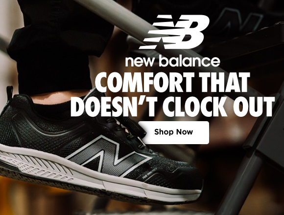 New balance. Comfort that doesn't clock out.